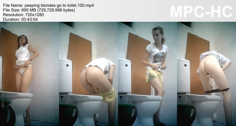 peeping blondes go to toilet.100